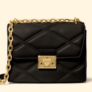 BRAND NEW STILL IN UNOPENED BOX! Black Serena Small Quilted Crossbody Bag
